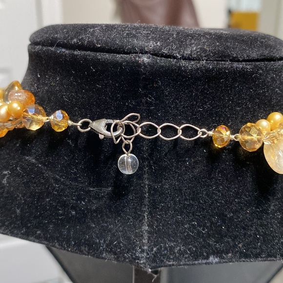 Beautiful 3 strand crystal citrine freshwater Pearl beaded necklace - Picture 14 of 16